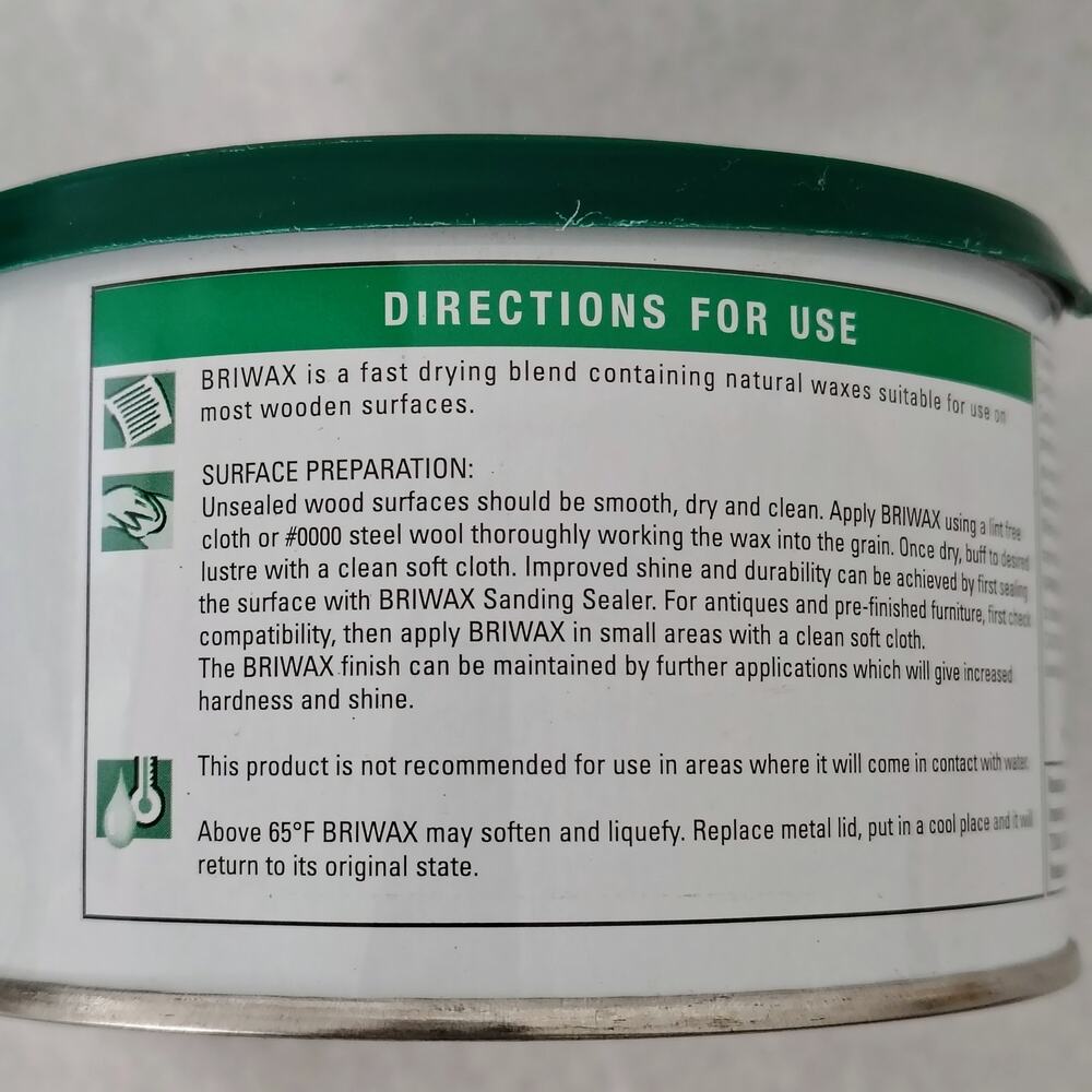 Briwax Rustic Pine Cleans Stains Polishes Wood Furniture Natural Fast Dry 16 oz. - Picture 7 of 7